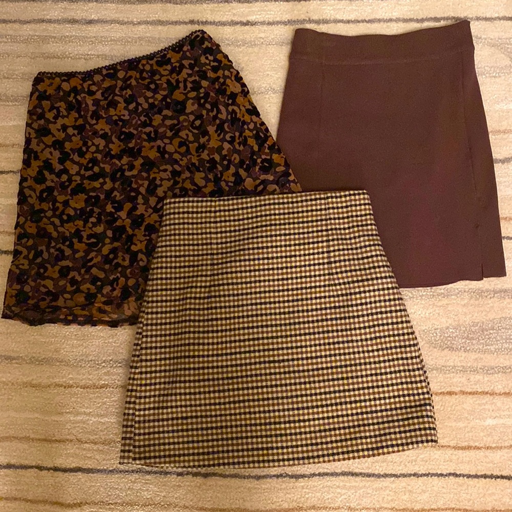 Three princess Polly winter mini skirts